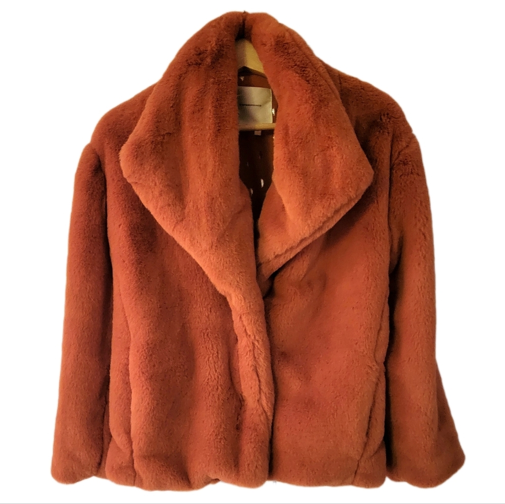 Anthropologie Faux Fur Short Jacket - Size Extra Small
